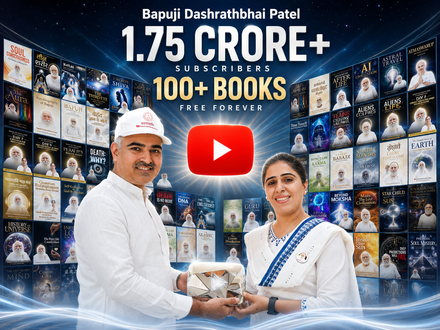Bapuji Dashrathbhai Patel: India's No. 1 Non-Profit Spiritual YouTube Channel 1.76 Crore+ .100+ BOOKS