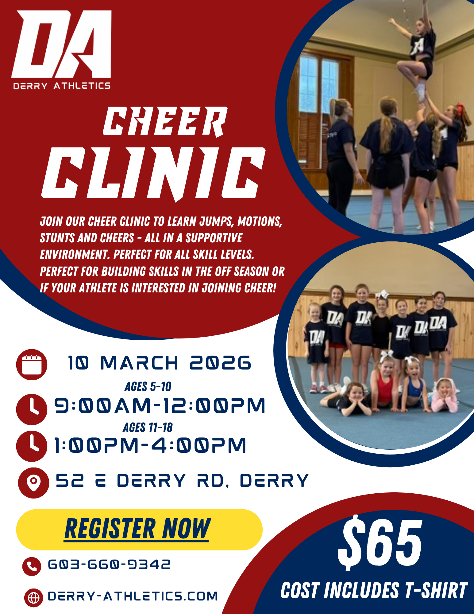 Cheer Clinic March 10, 2026