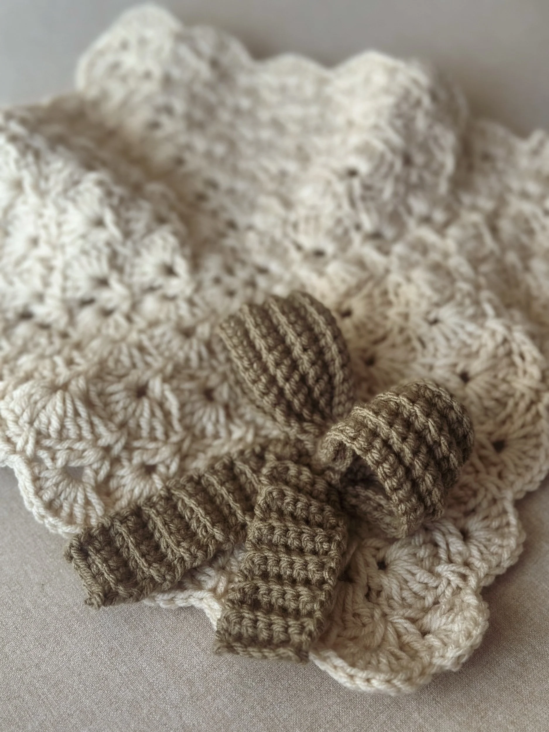 Heirloom Organic Doll Blanket — Handmade Crochet Keepsake