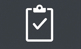 Icon of a clipboard with a checkmark