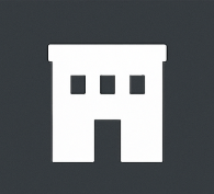 Icon of a castle or fortress with three battlements.