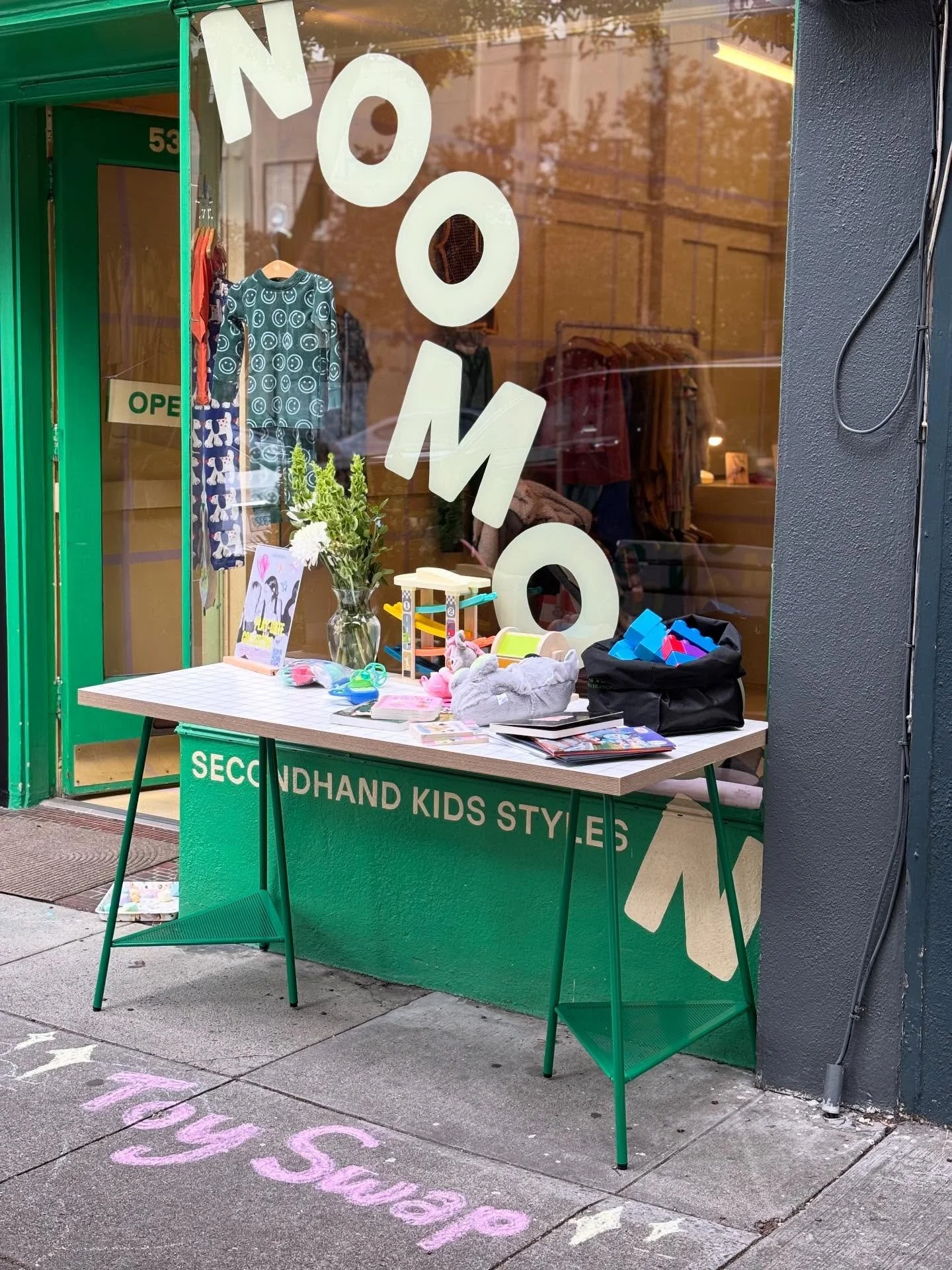 Back by popular demand 💛

Toy Swap is happening today from 10&ndash;2 at NOOMOON.

Bring something loved. Find something new-to-you. Or just swing by and see what treasures are waiting.

Sidewalk magic, community style ✨