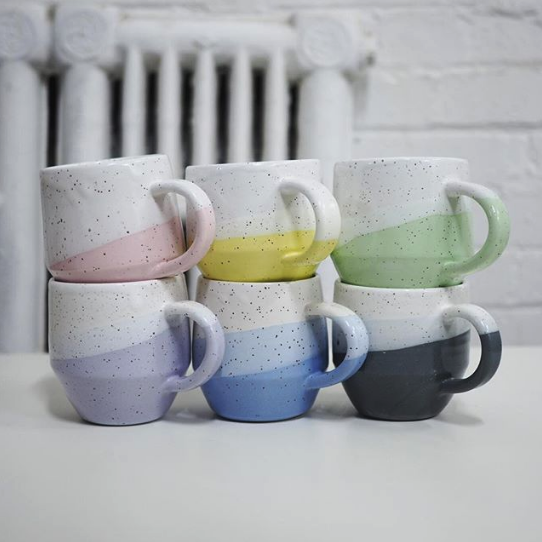 pastel rainbow mugs