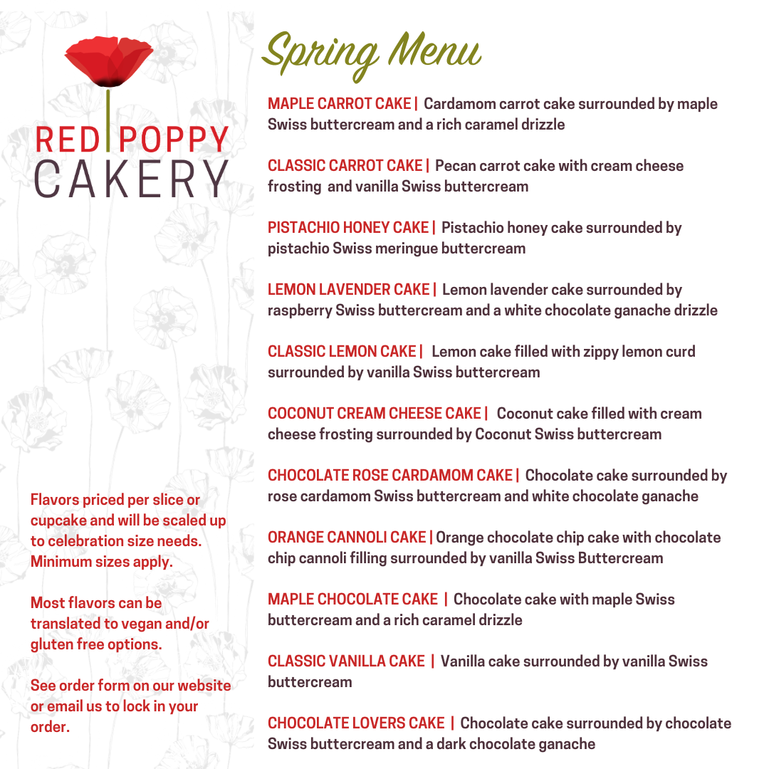 Spring Menu