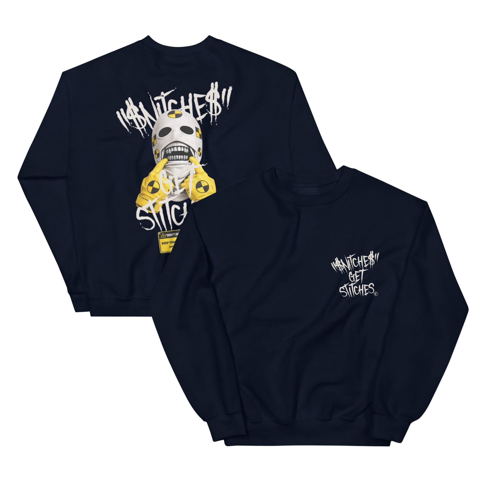 ANTI UNIFORM Sweatshirt by AZSC A$AP Rocky Don’t Be Dumb inspired streetwear snitches get stitches