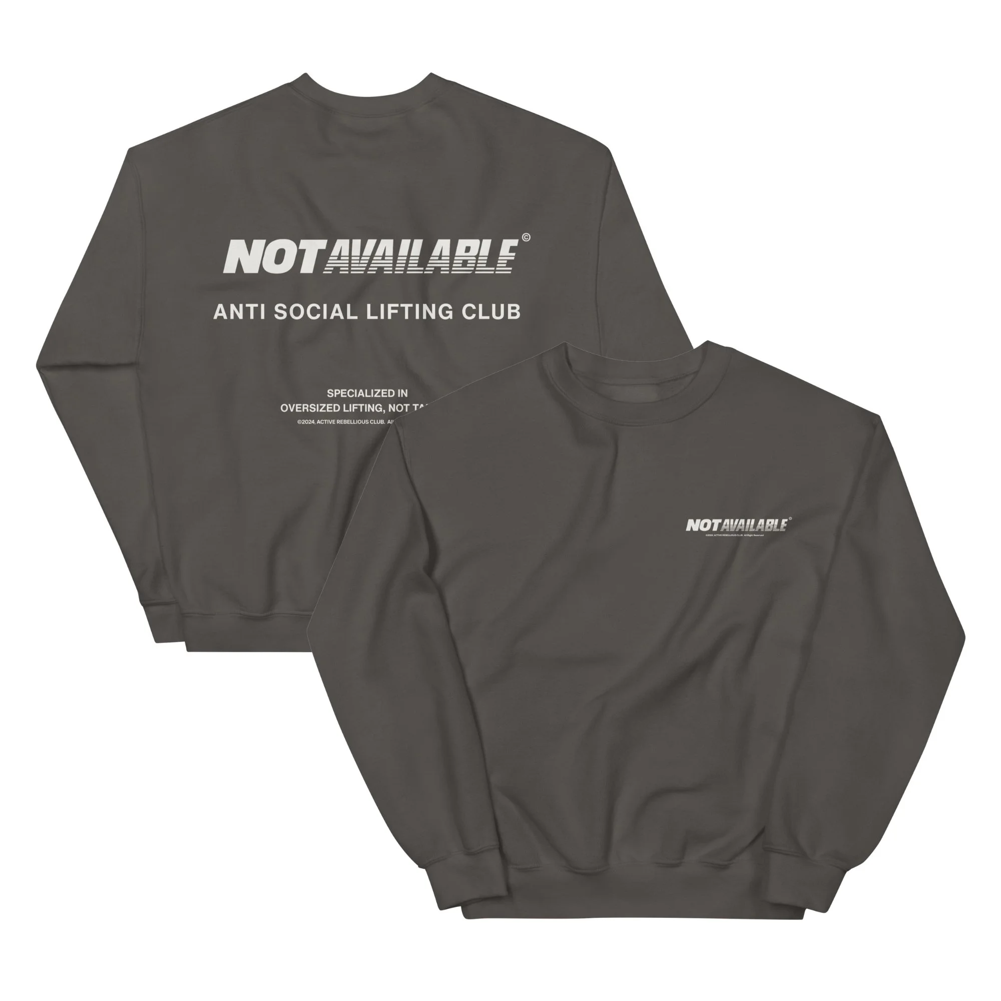 AZSC gym sweatshirt oversized lifting club OLC fitness wear træningstøj