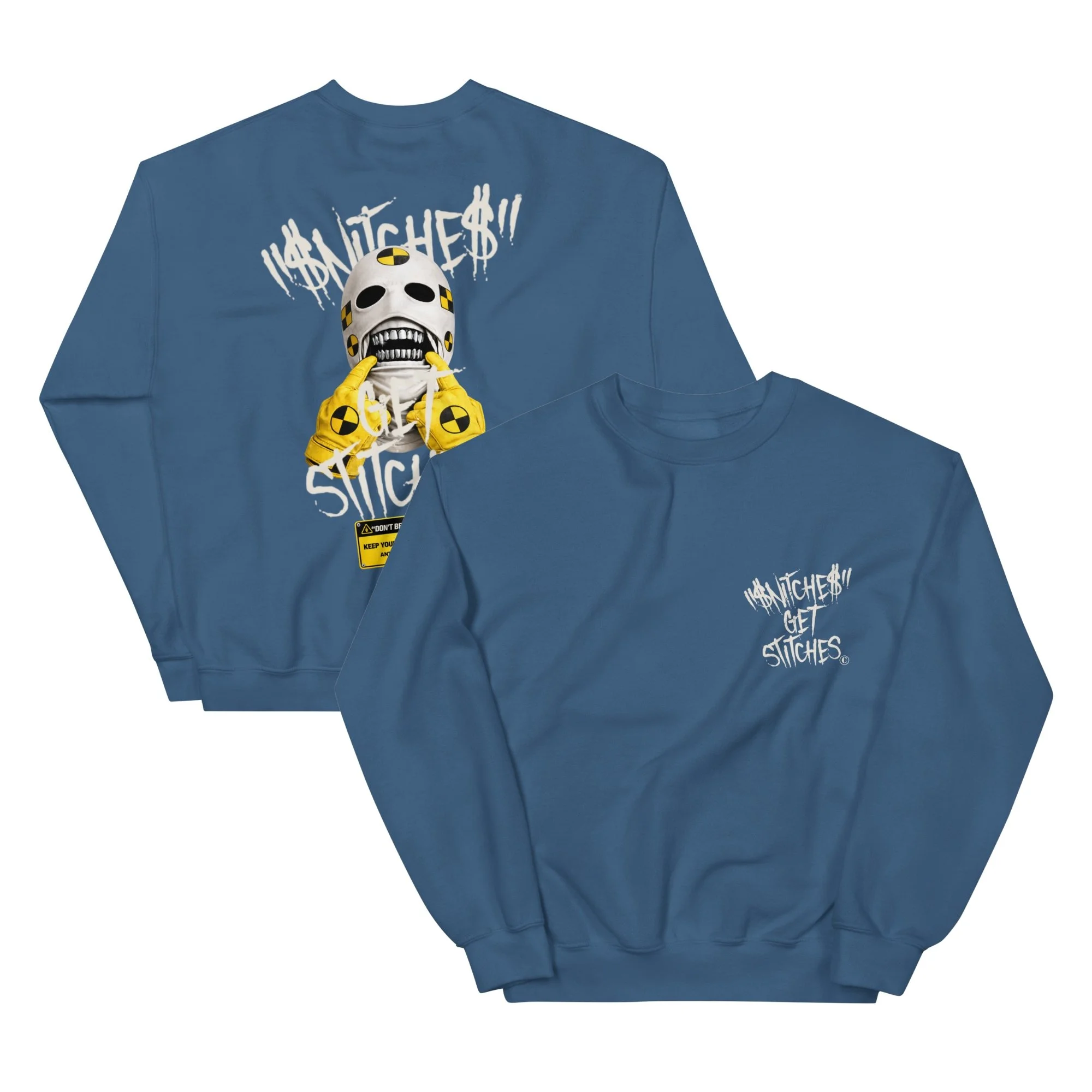 ANTI UNIFORM Sweatshirt by AZSC A$AP Rocky Don’t Be Dumb inspired streetwear snitches get stitches