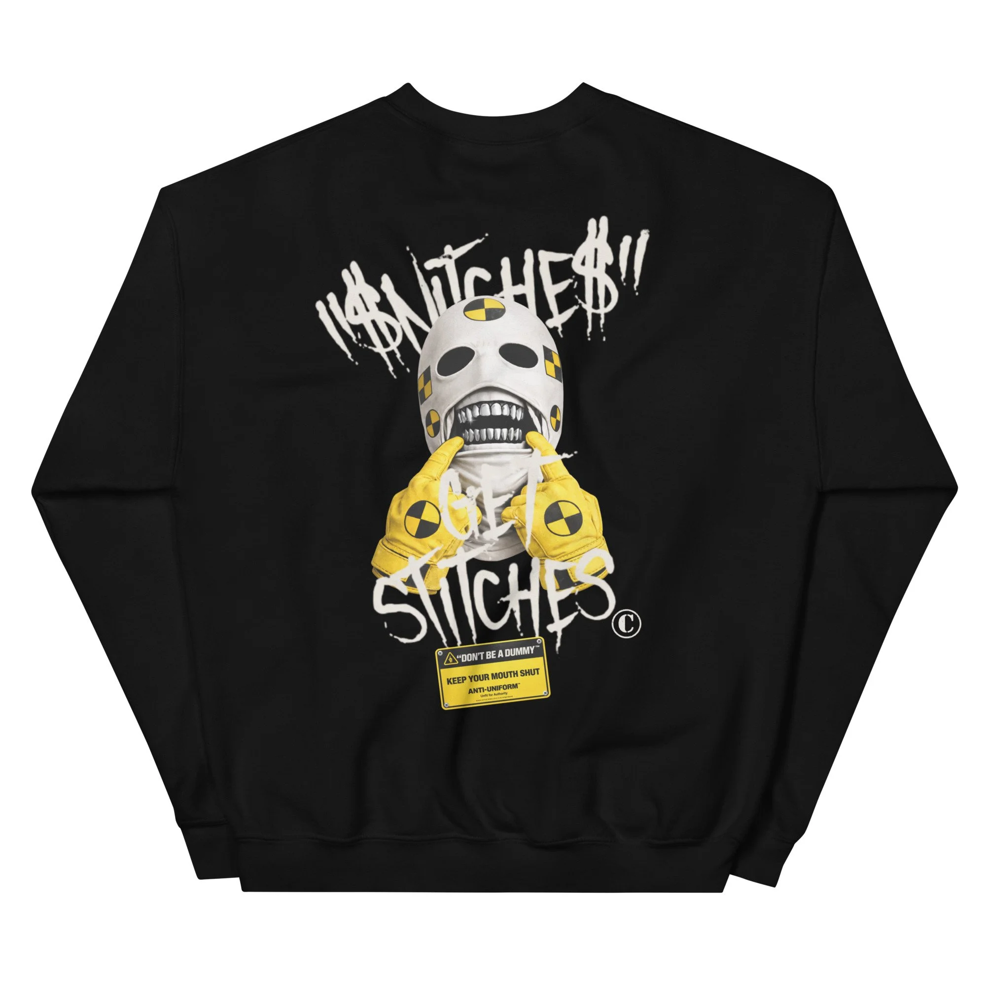 ANTI UNIFORM Sweatshirt by AZSC A$AP Rocky Don’t Be Dumb inspired streetwear snitches get stitches