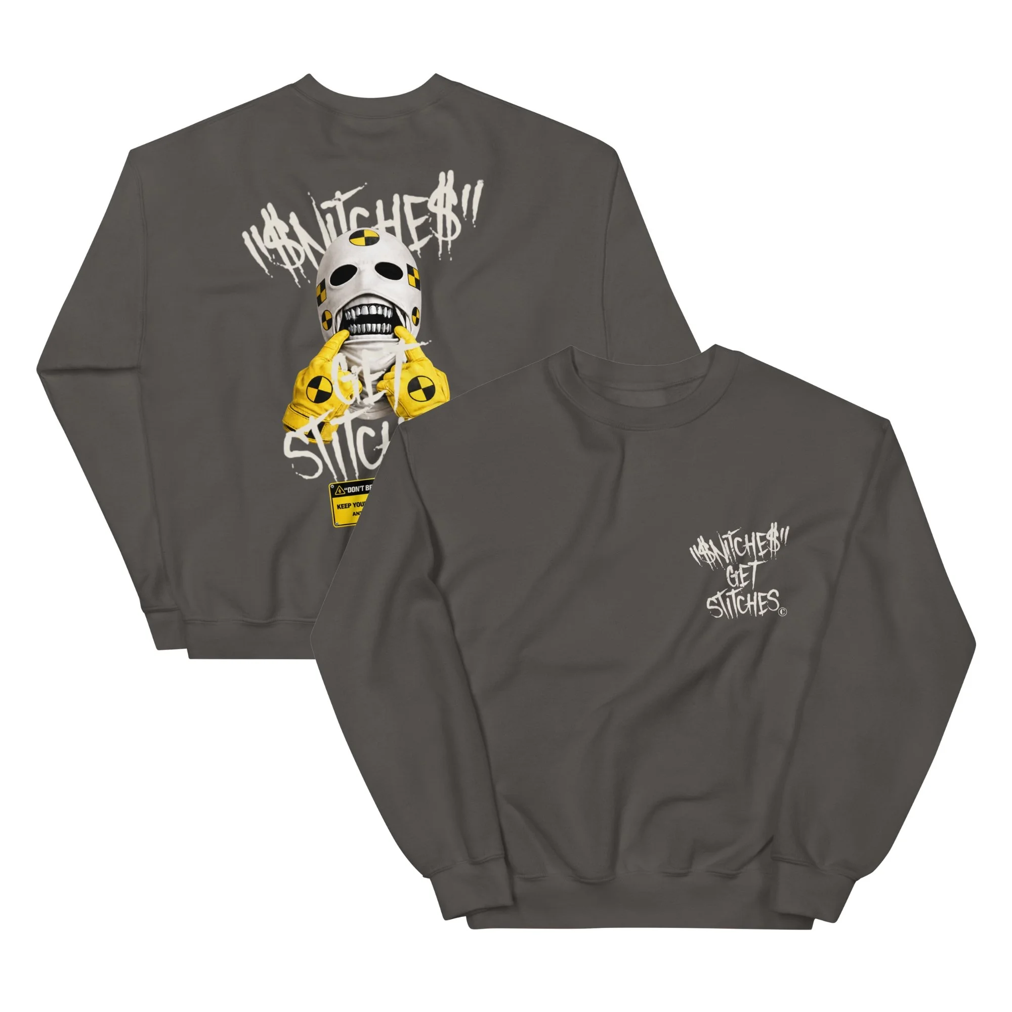 ANTI UNIFORM Sweatshirt by AZSC A$AP Rocky Don’t Be Dumb inspired streetwear snitches get stitches