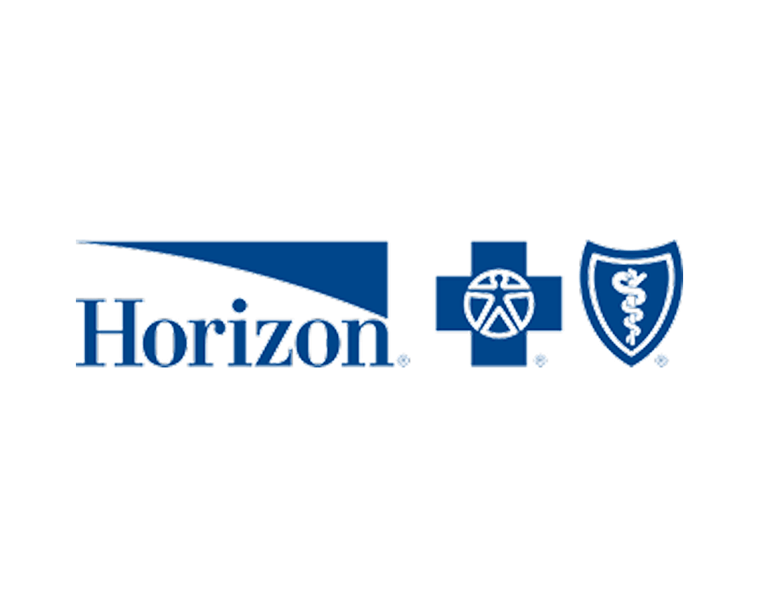 Horizon Blue Cross Blue Shield logo with a stylized mountain and cross symbols.