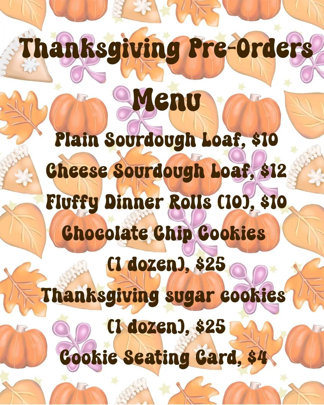 Thanksgiving is around the corner! PCG bread is back for Thanksgiving but there&rsquo;s only 20 loaves left so if you&rsquo;re interested, claim it asap! 
Use the link in our bio or message us and we will send you the link. 
Love you bread feines🩷