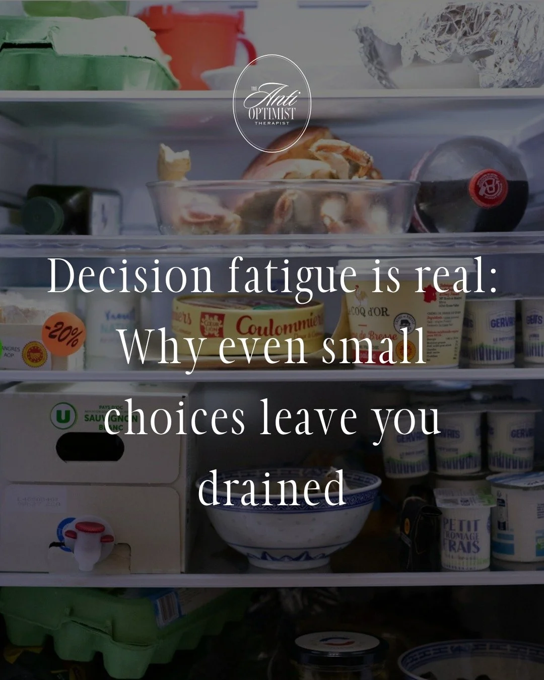 If you have ever stared at the fridge or scrolled menus until your brain shut down, you know what decision fatigue feels like.

It is not about being indecisive. It is about carrying too many choices too often, until even the small ones feel overwhel