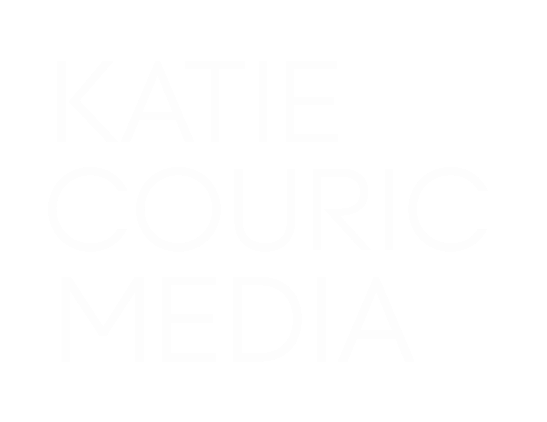 Black background with white text that reads 'KATIE COURIC MEDIA' in capital letters.