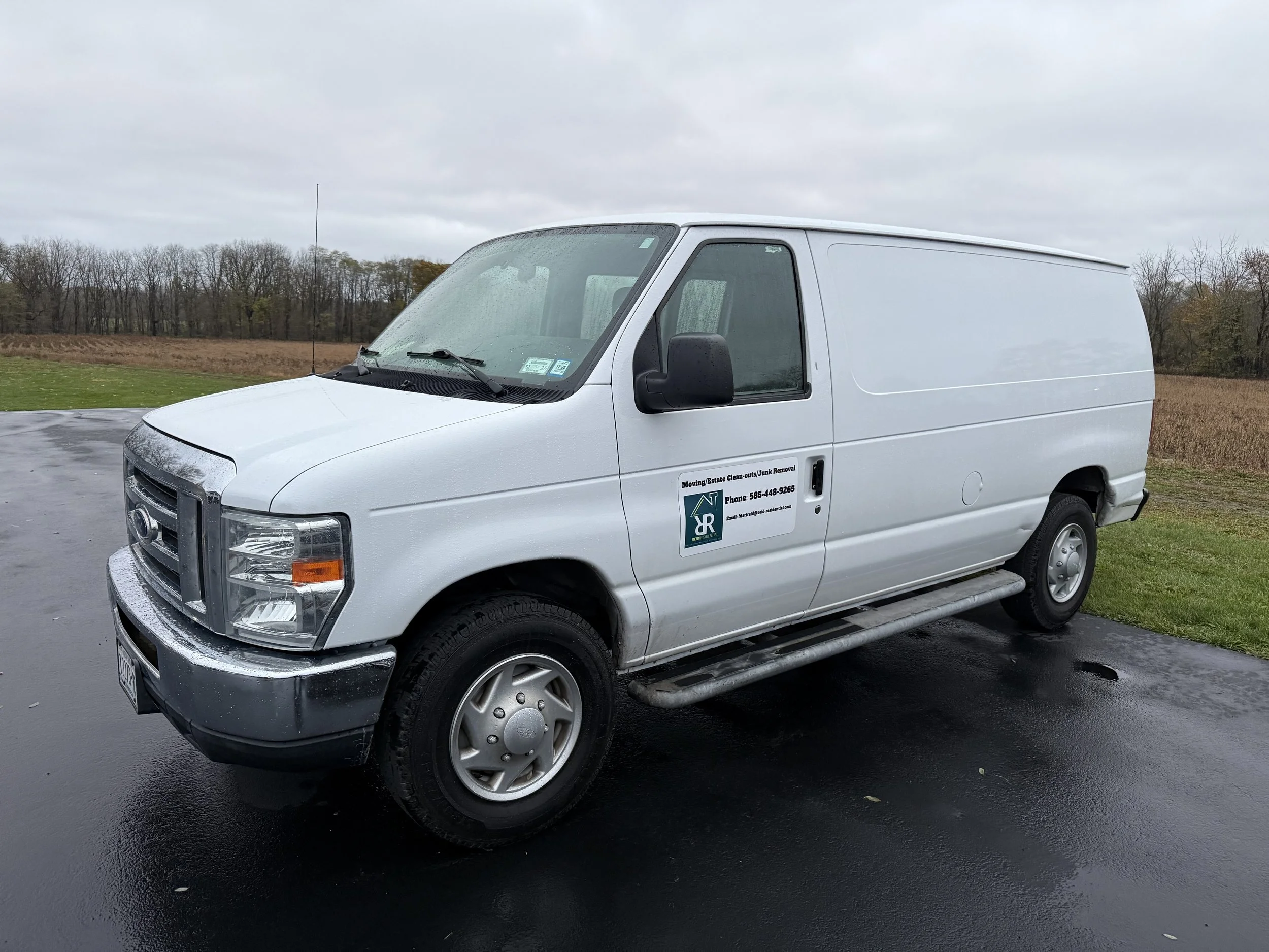 White Commercial Moving Van