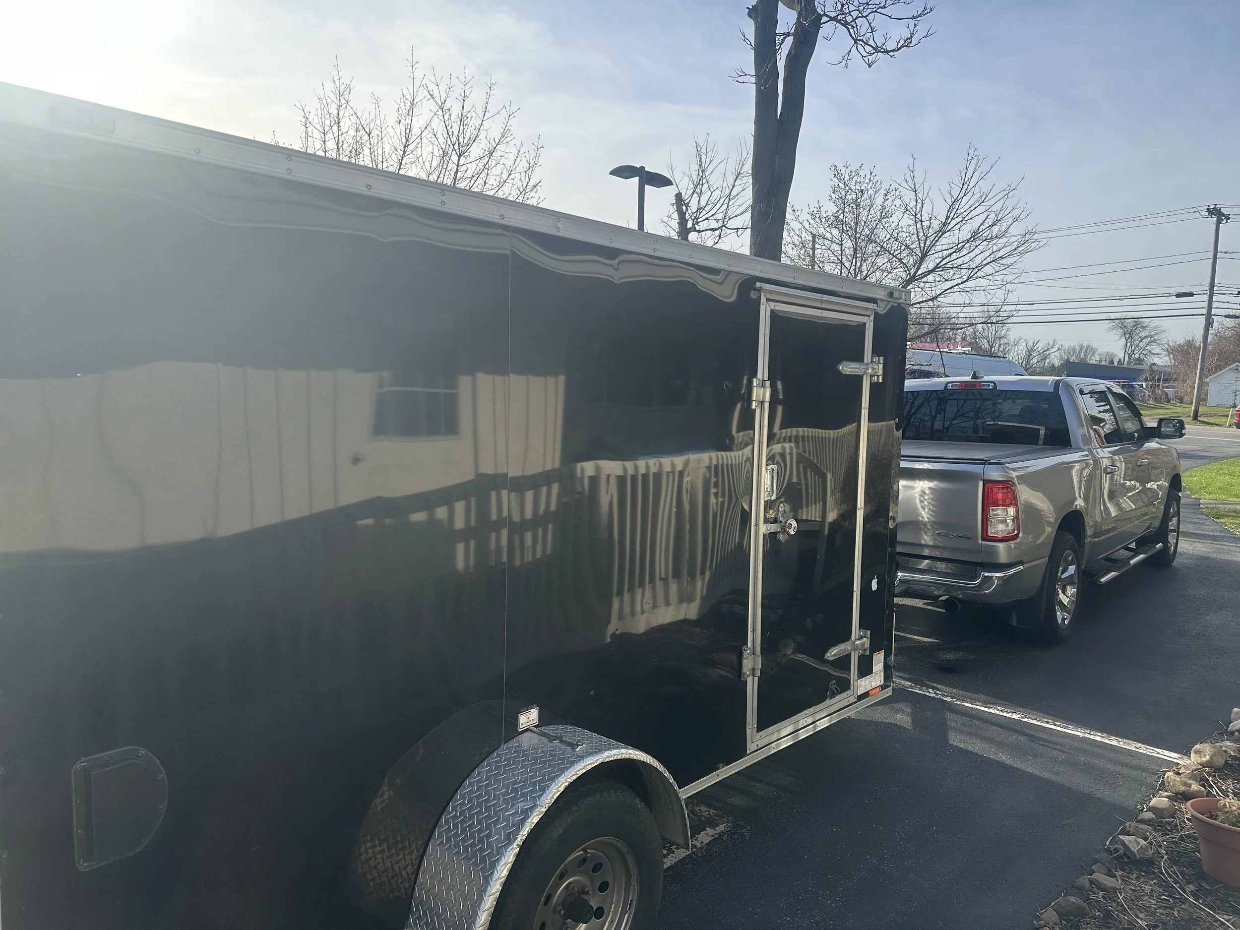 Work Truck and Medium Sized Trailor