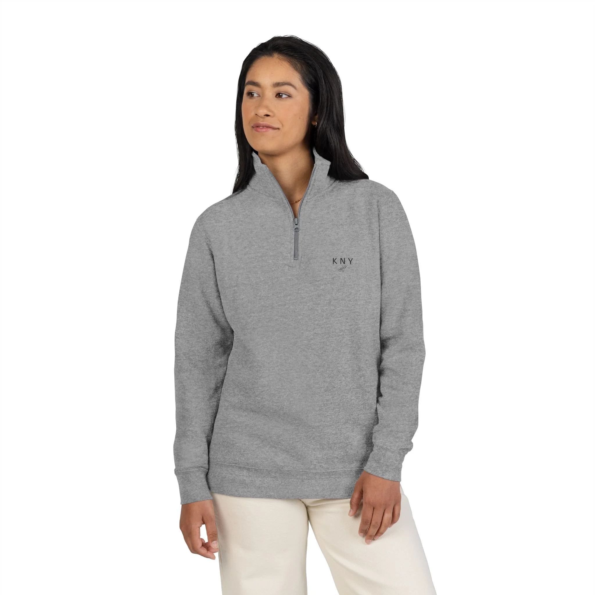 KNY * Cozy Unisex Fleece Pullover | Embroidered Style