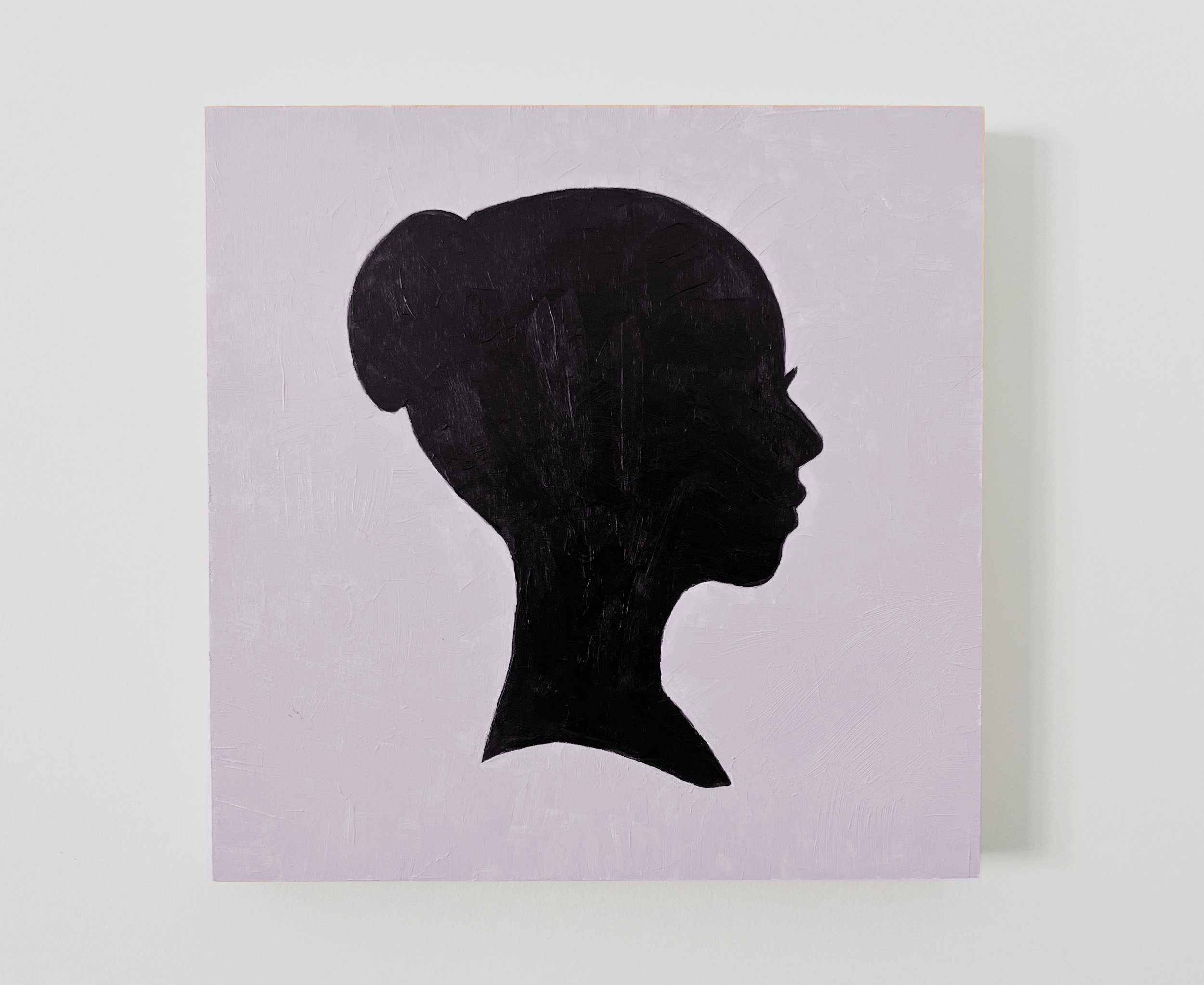 #3 Custom Hand Painted Silhouette Portrait on 8"x8" Wood Block