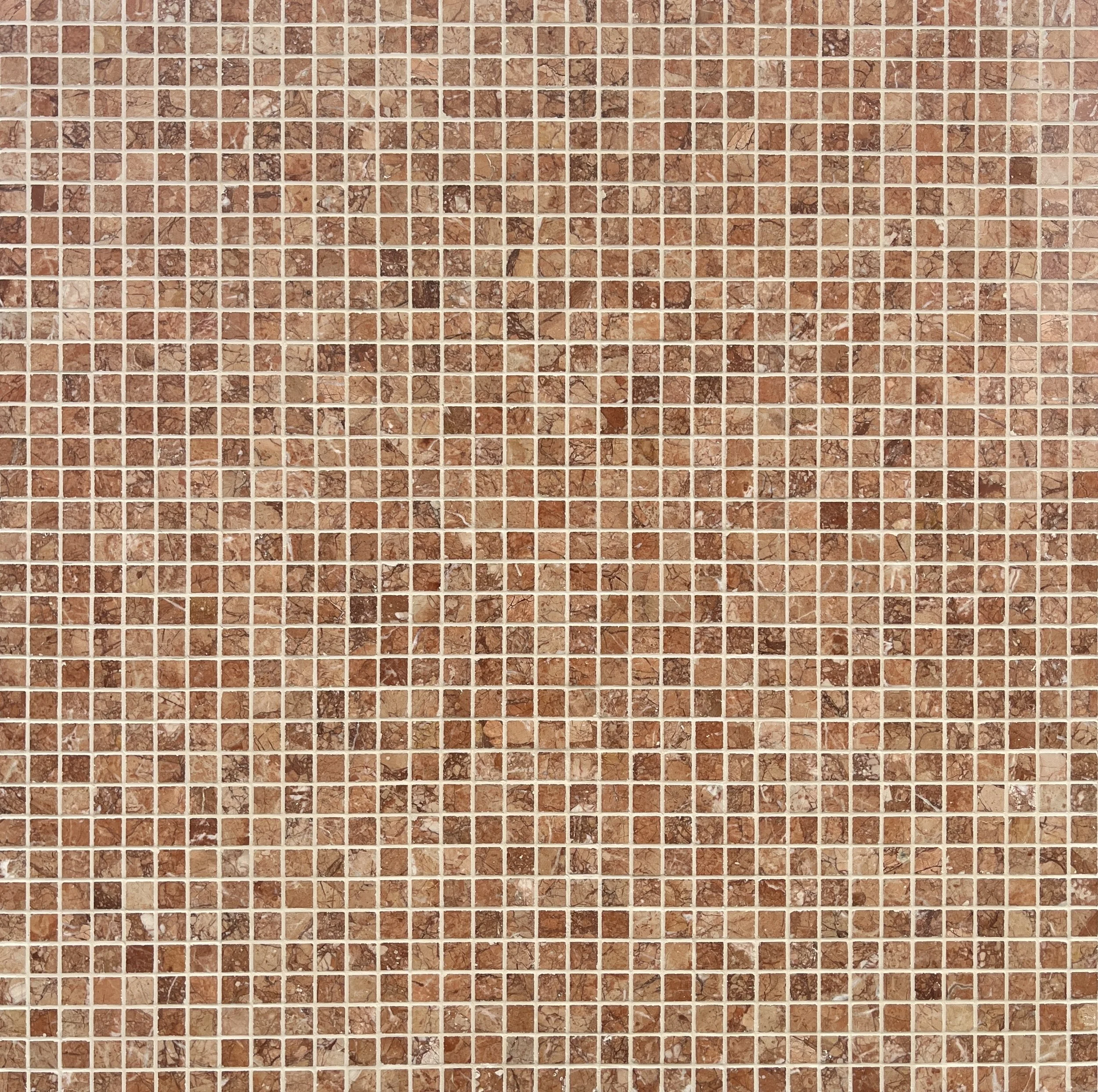 N307 - Orange Marble Mosaic Tile - 36” X 36”