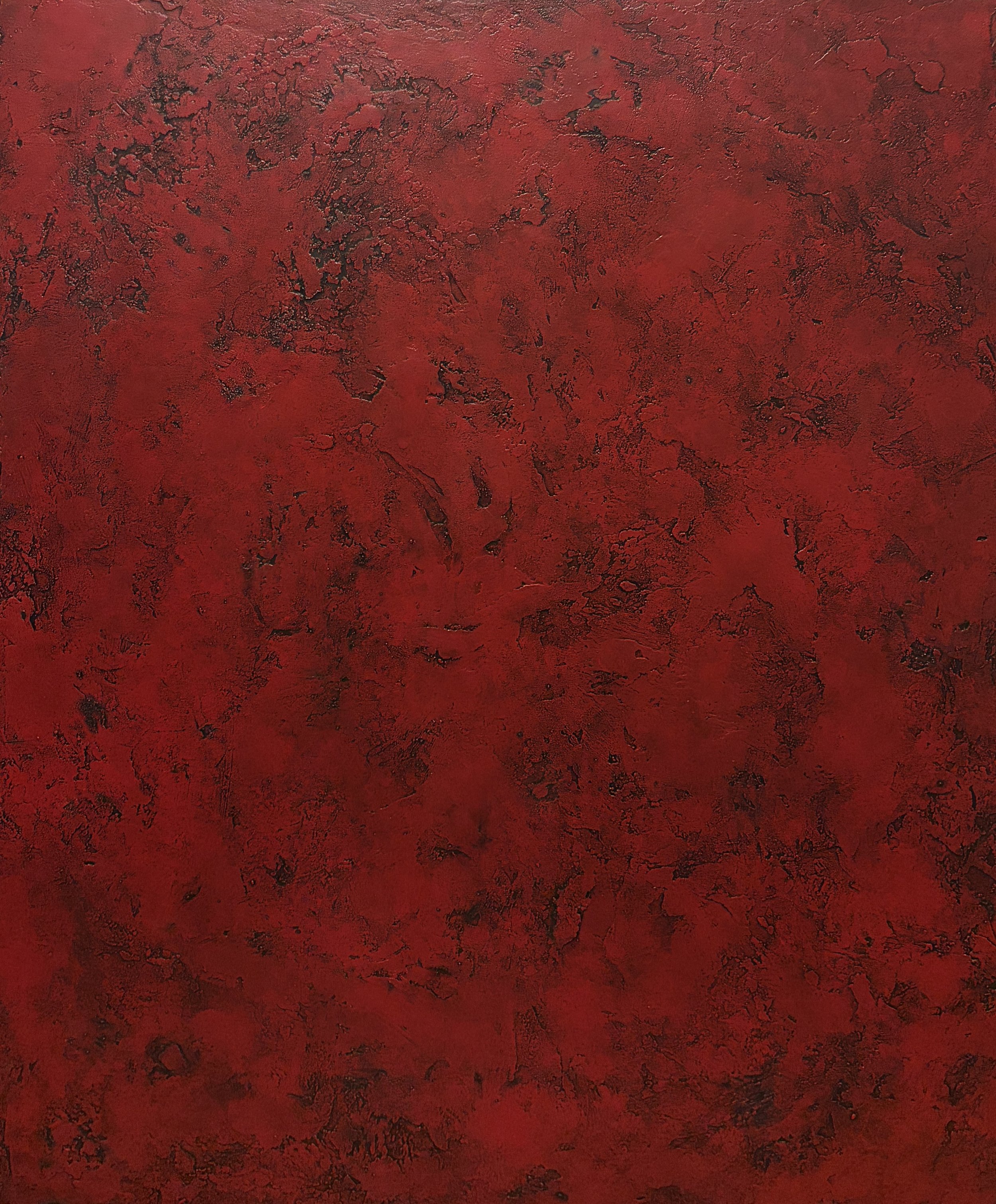 N130 - Deep Crimson Plaster - 35” X 42”