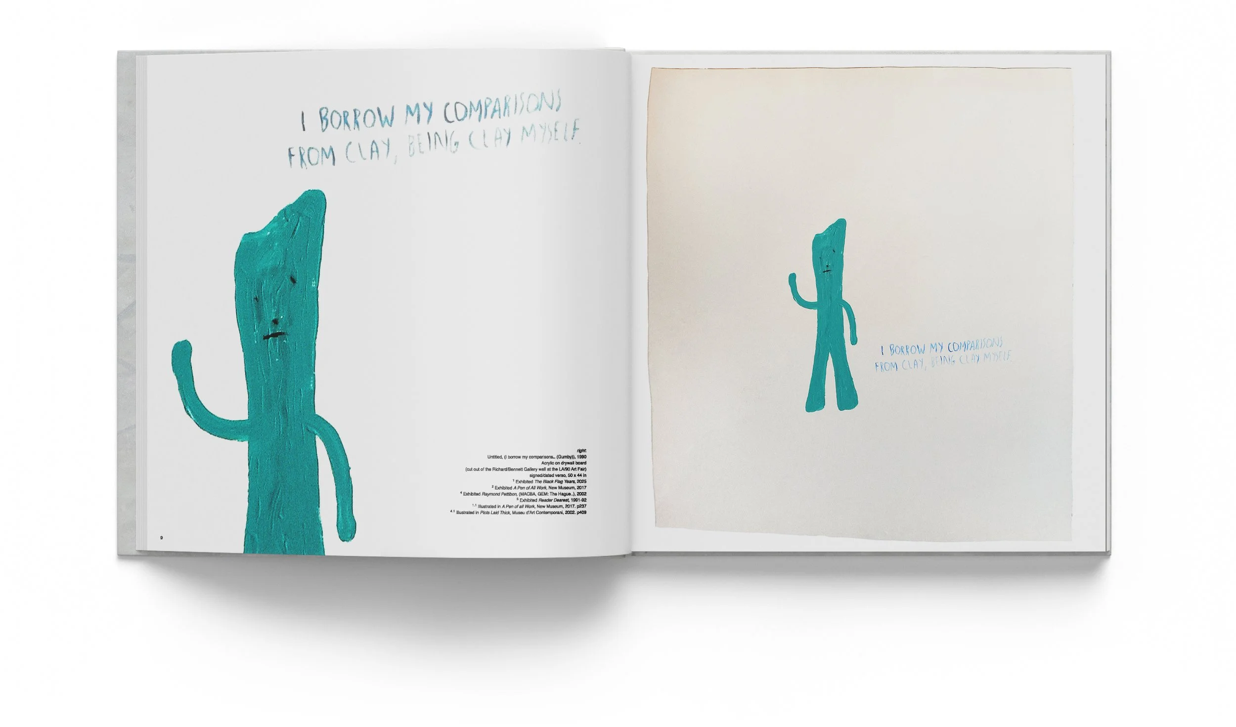 Interior content page of Raymond Pettibon Artist Book 2