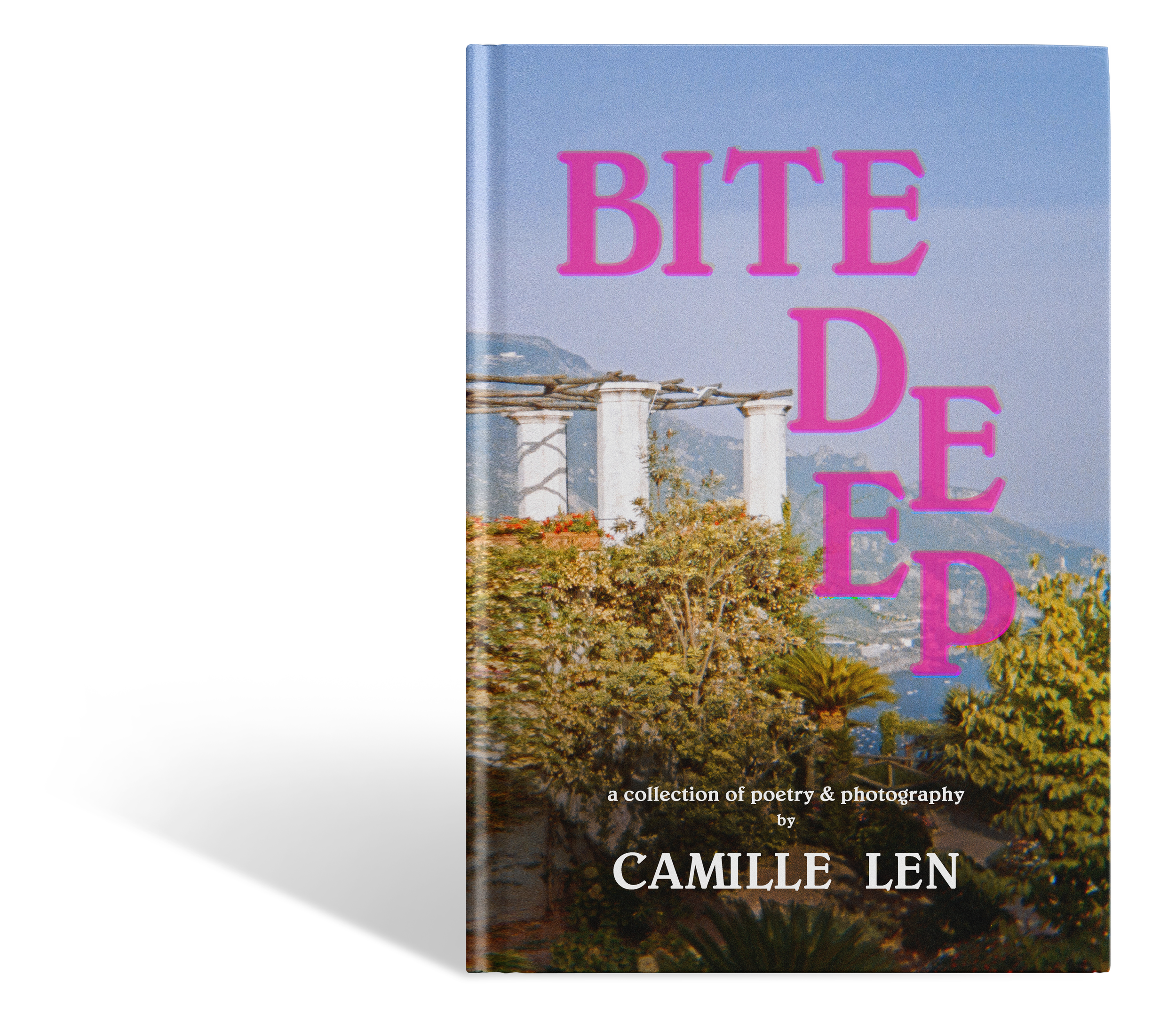 Bite Deep book by Camille Len standing image shadow behind