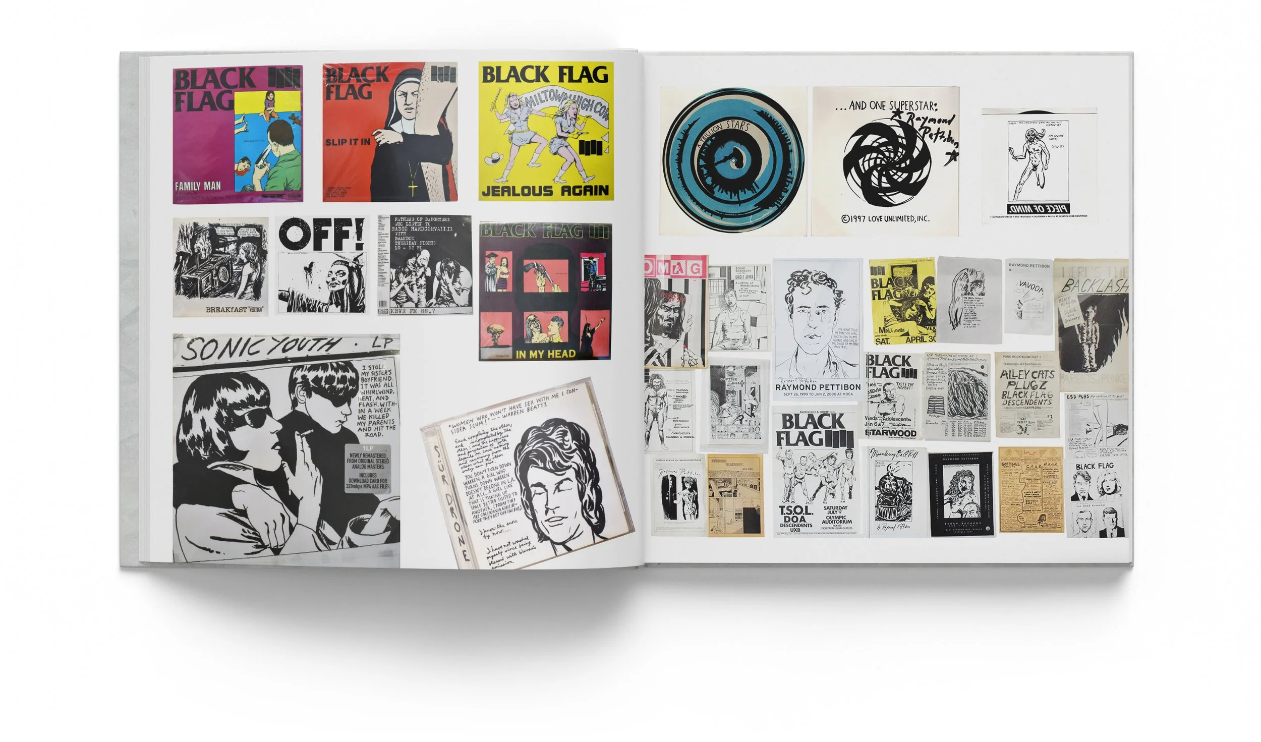 Interior content page of Raymond Pettibon Artist Book 4