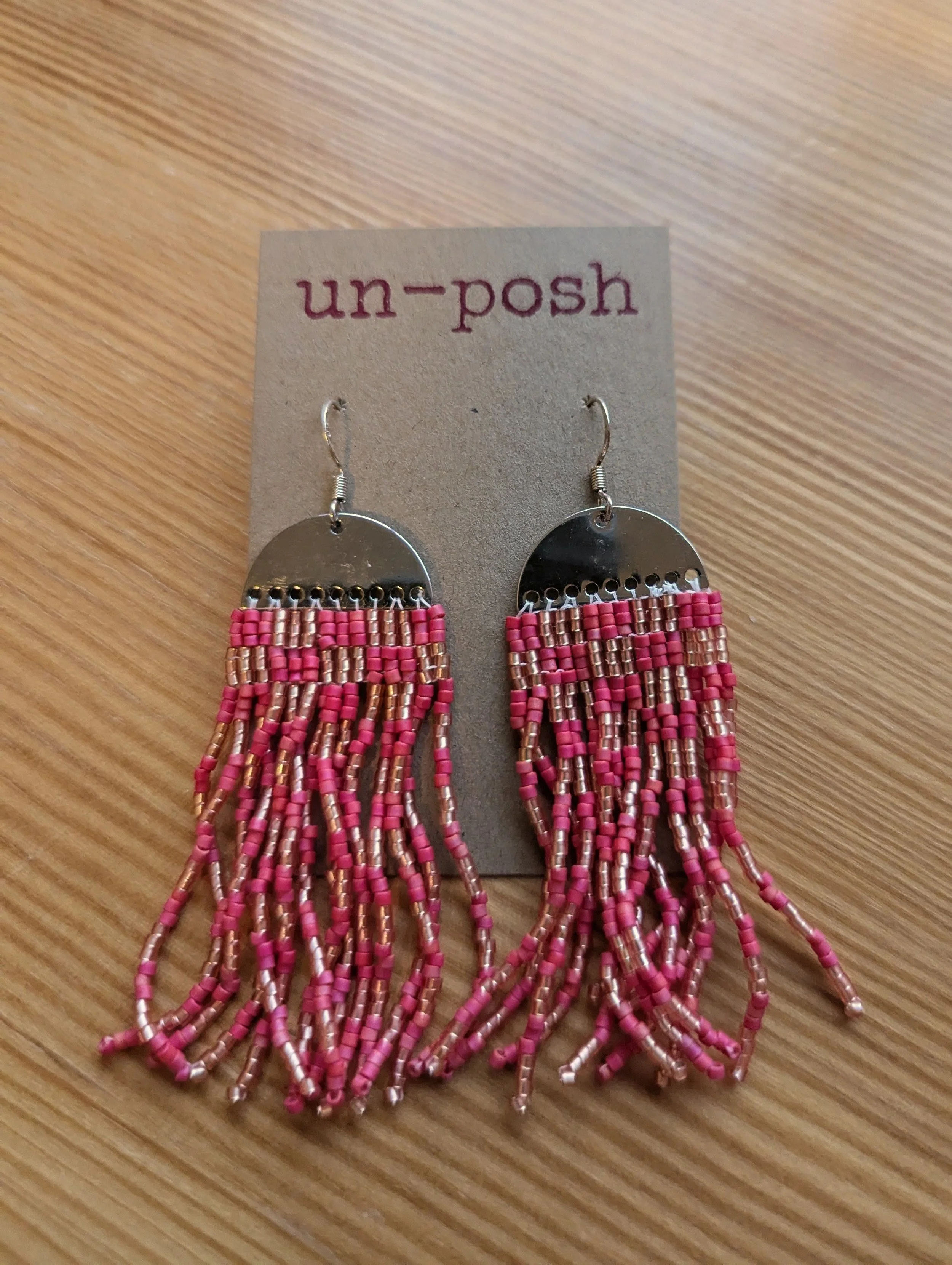 Pink Checkerboard Dangles