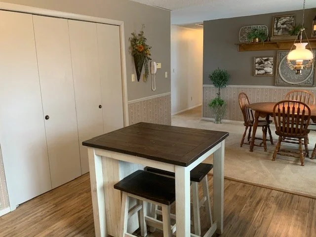 Kitchen island with utility closet