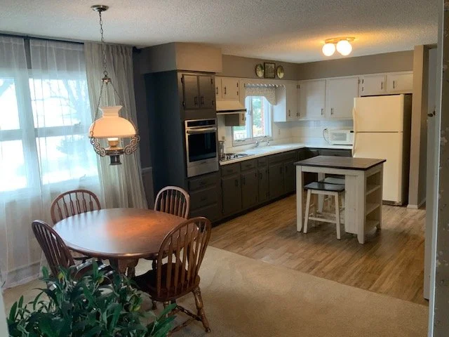 Dining room and kitchen