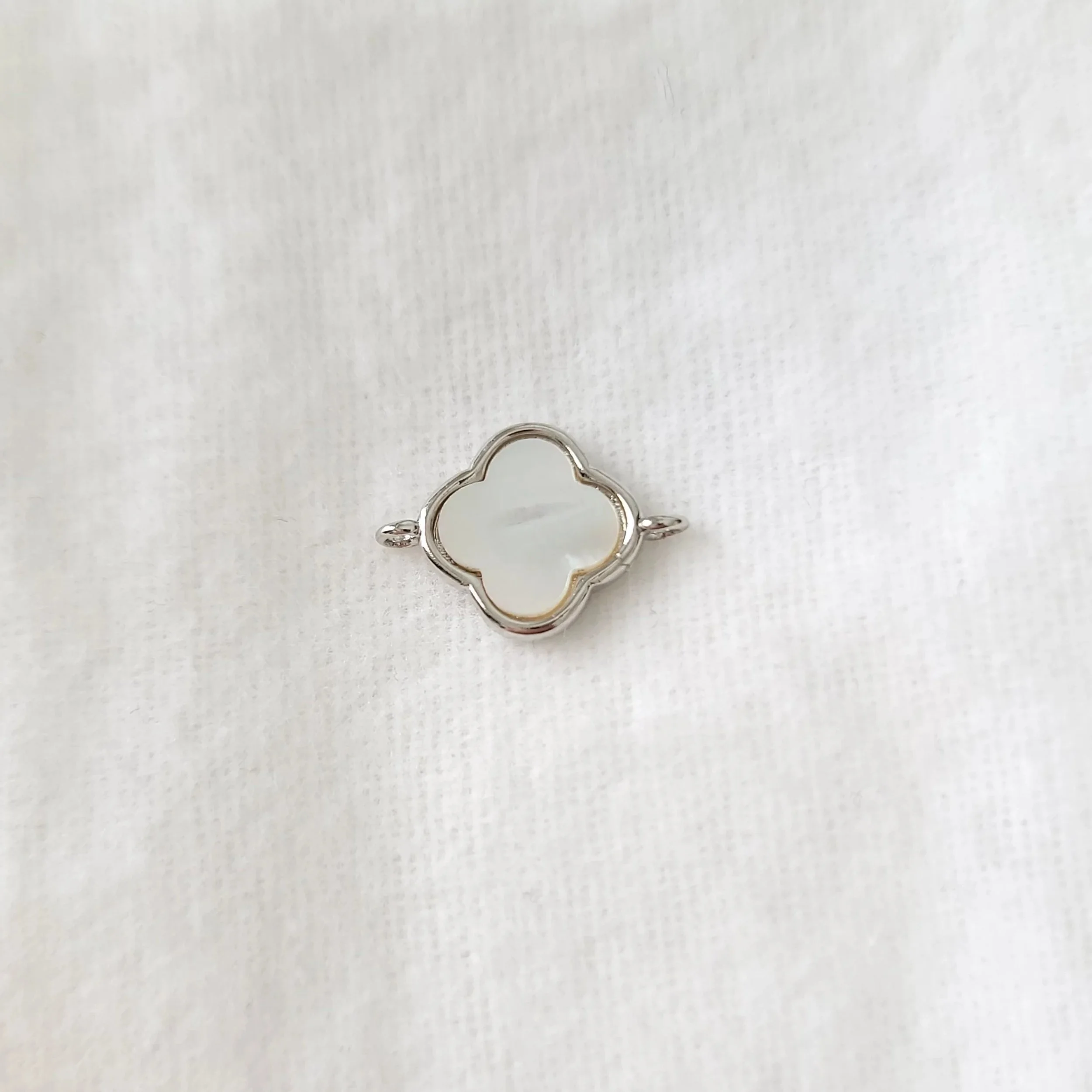 Sterling Silver Mother of Pearl Clover