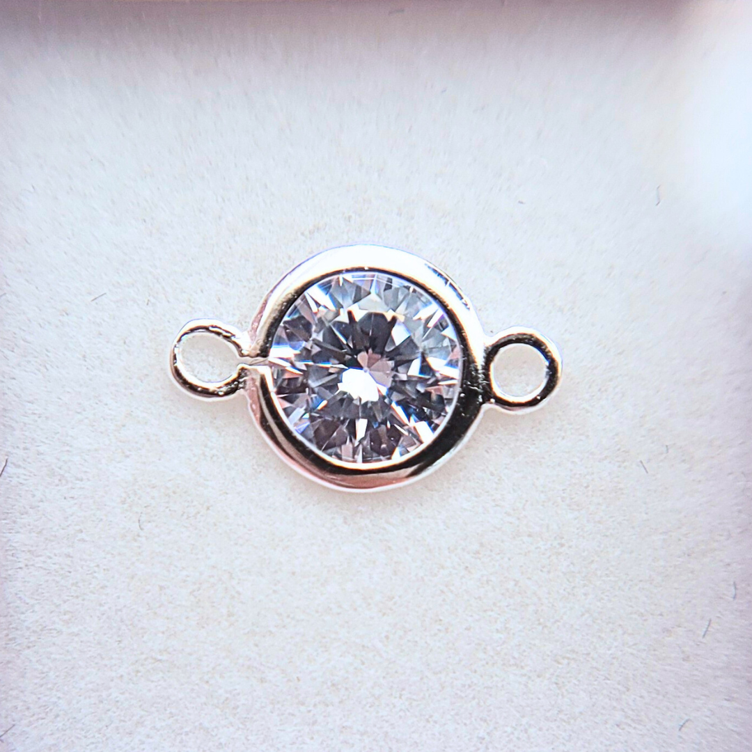 Sterling Silver CZ Diamond (Large)