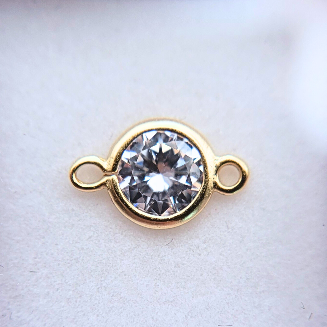 Gold Filled CZ Diamond (Large)