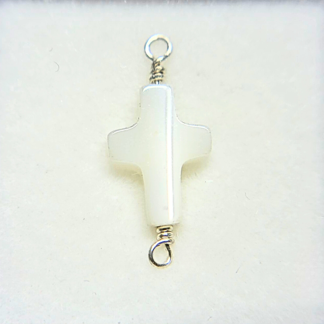 Sterling Silver Mother of Pearl Cross