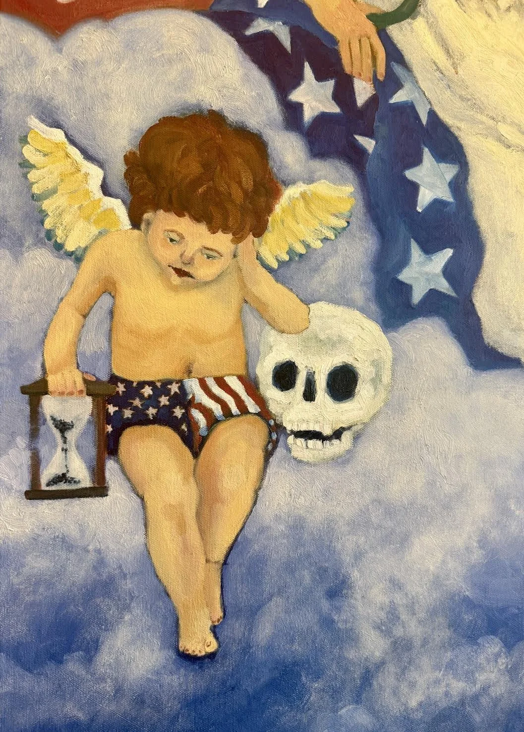 Closeup of cherub in An Allegory of An Allegory of Prudence