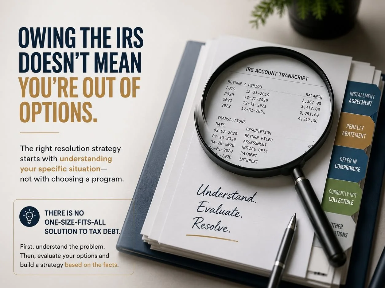 Owing the IRS doesn’t automatically mean you need an Offer in Compromise.