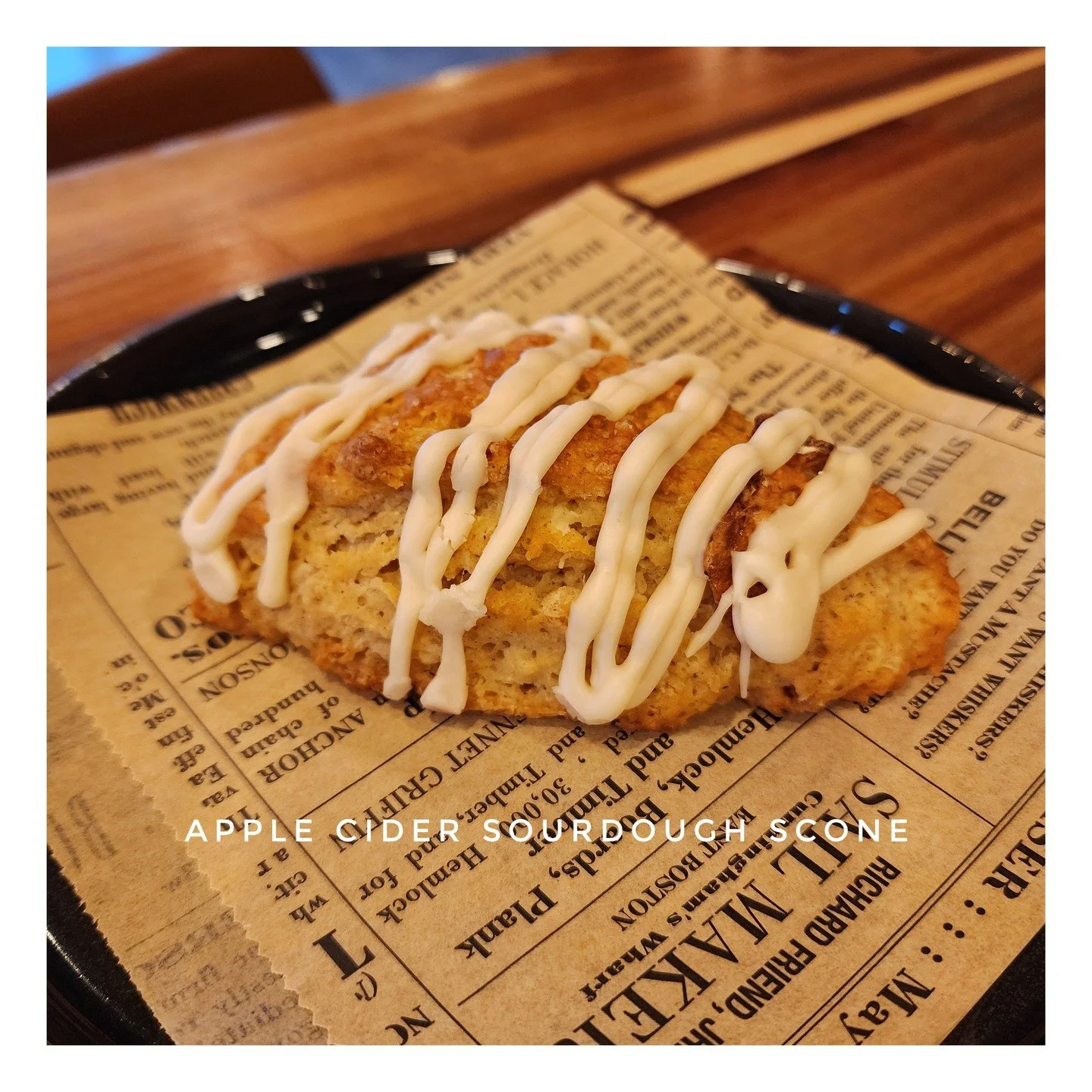 Scone heaven just got an apple-y upgrade!  Come taste the 2nd scone drop of the weekend...

It's officially apple season, and we're celebrating with our brand new Apple Cider Sourdough Scone. Made with real organic apple cider, chucks of delicious sw