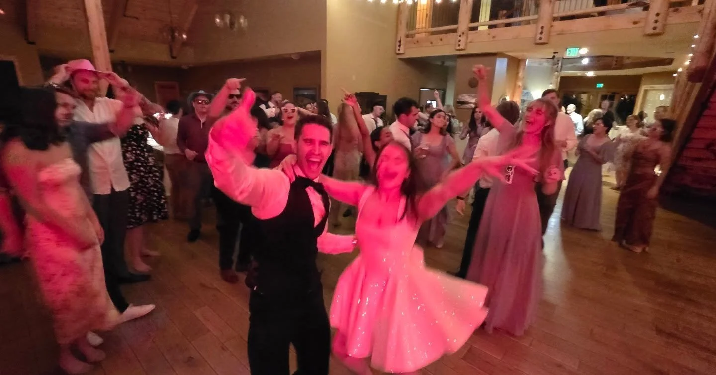 It's time to party! We're now booking 2026 events and offering DJ services, lighting, video production, photo booths, and cold sparklers. Check our website for details!