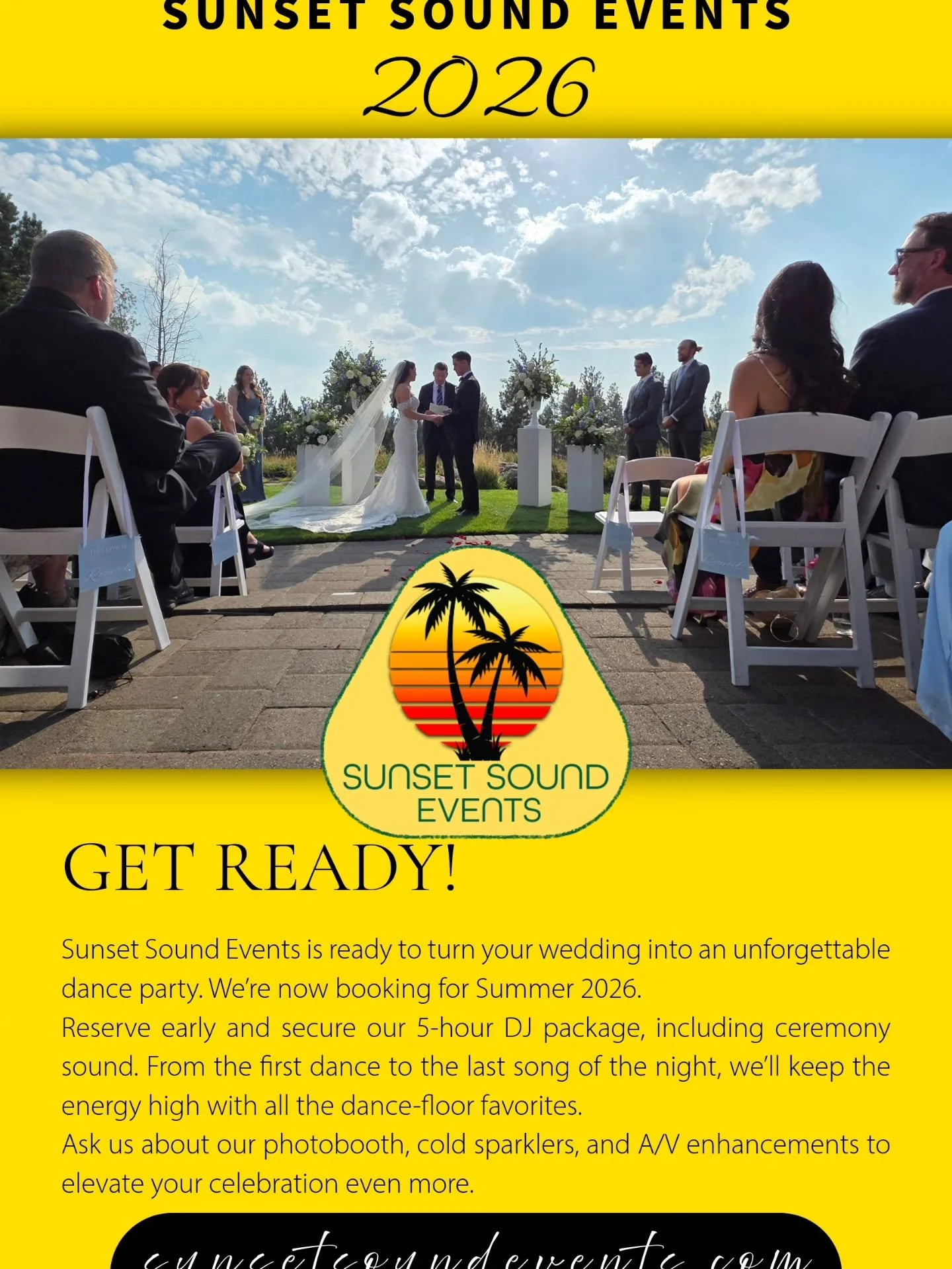 @sunsetsoundevents is set to elevate your event. Book now for expert DJ, event sound, AV, photobooth services and more.