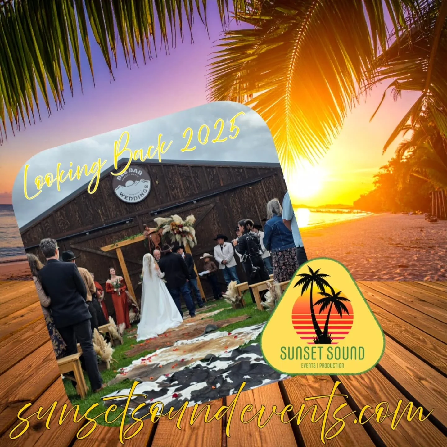 We are getting excited for event season.  @sunsetsoundevents is ready to party with you. Book today for DJ, Sound, Lighting, photobooth and more.