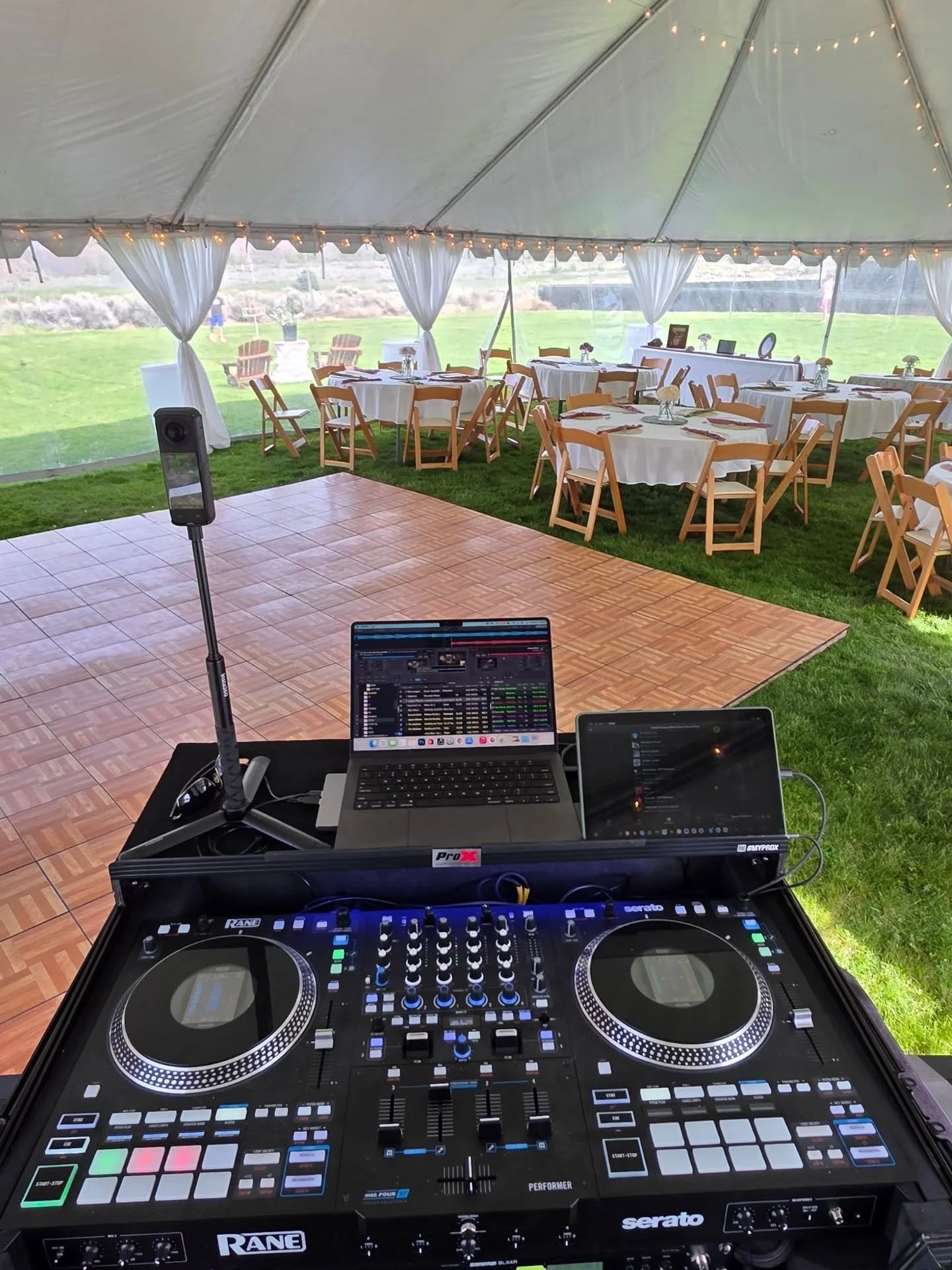 @sunsetsoundevents the look behind the booth.