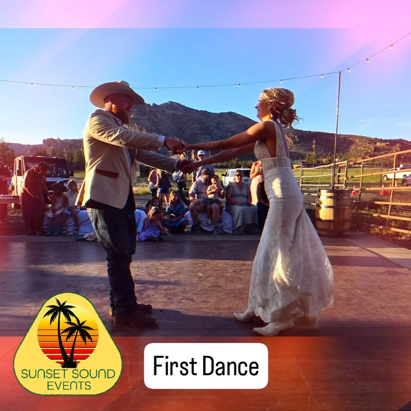 @sunsetsoundevent provides the music for that first dance as husband and wife. 

Booking now
Www.chrisossigproductions.com.