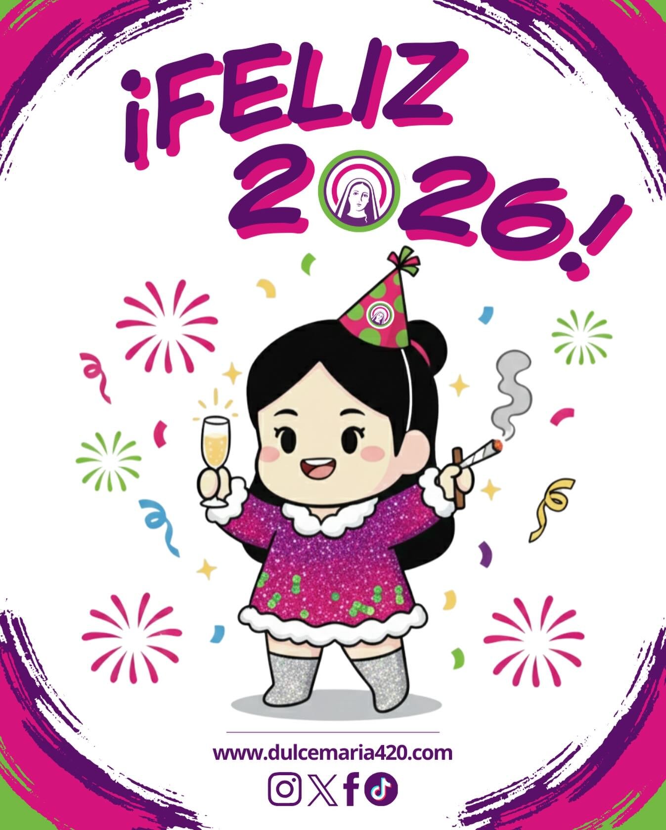 &iexcl;Feliz a&ntilde;o nuevo! 🎆🎈🎊 gracias por ser parte de Dulce Mar&iacute;a. #Fyp #2026 #NewYear #NuevoA&ntilde;o