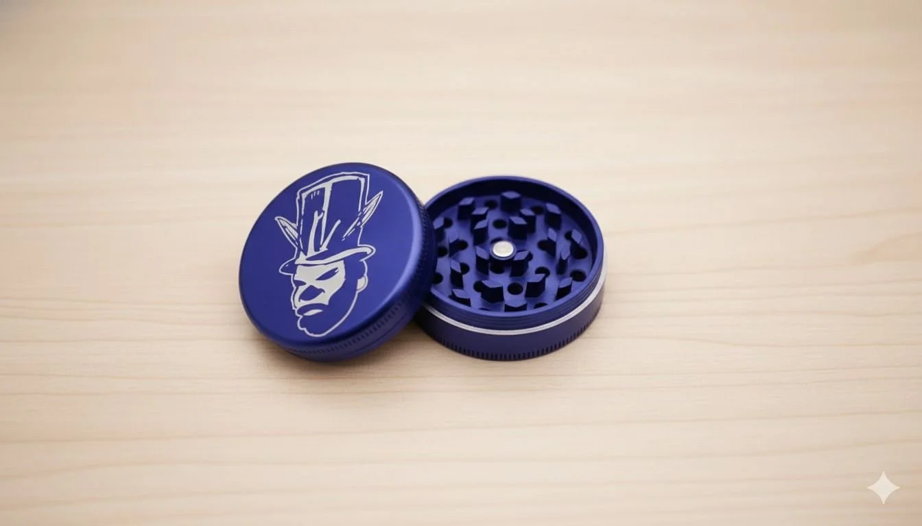 Grinder metálico Azul Mediano