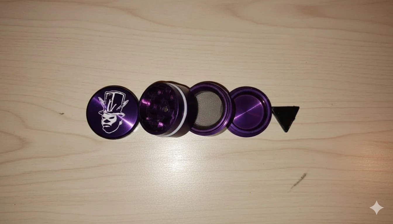 Grinder metálico con Palita Morado Chico