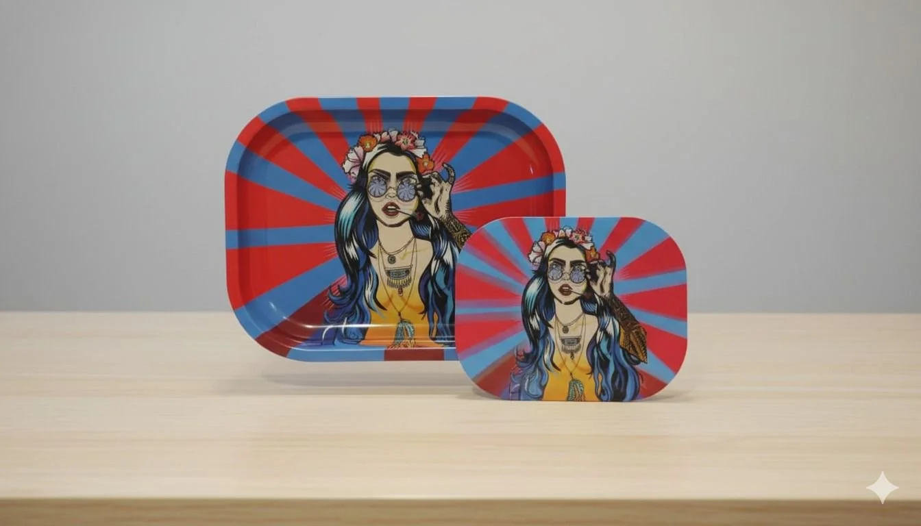 Charola con tapa magnética y holografica  (mediana)