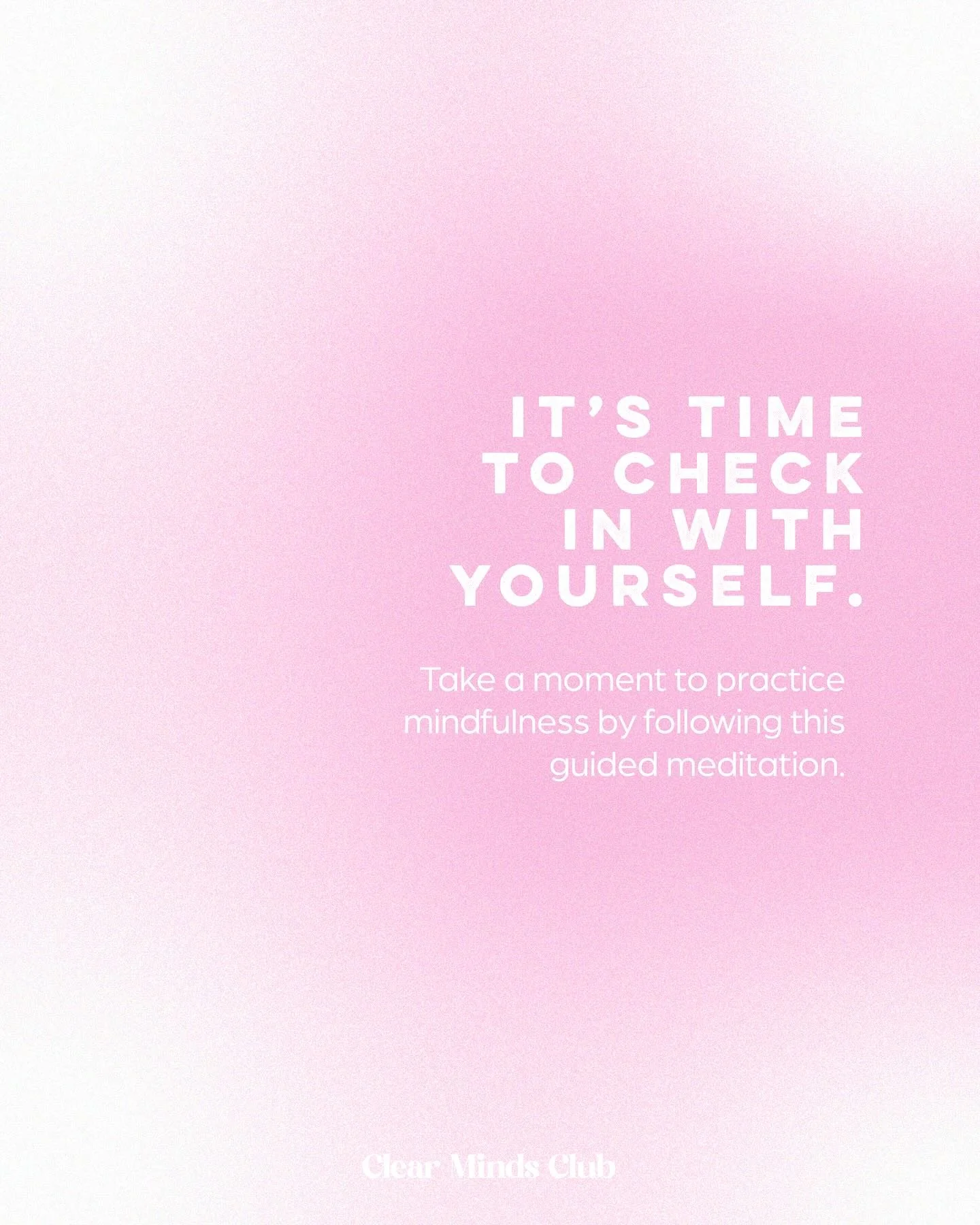 It's time to check in with yourself.

Take a moment and follow the instructions on the next slide. Give yourself a little scrolling break!

#mentalhealth #mentalwellbeing #mentalhealthsupport #branding #graphicdesign #meditation #journalling #mindful