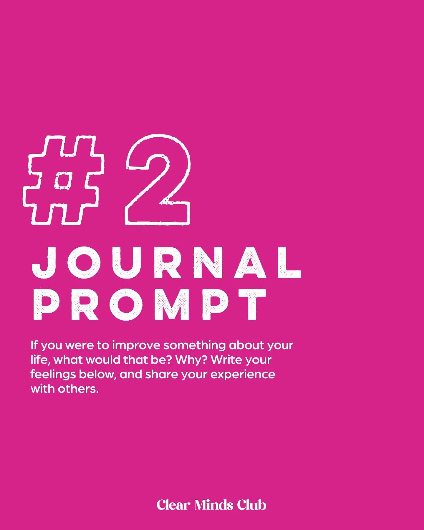 Journal Prompt #2

If you were to improve something about your life, what would that be? Why?

#mentalhealth #mentalwellbeing #mentalhealthsupport #branding #graphicdesign #meditation #journalling #mindfulness