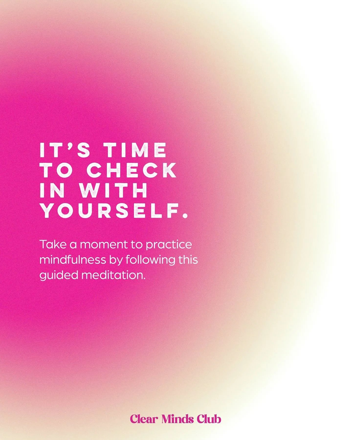 It's time to check in with yourself.

Take a moment and follow the instructions on the next slide, and take a break from scrolling for a minute.

#mentalhealth #mentalwellbeing #mentalhealthsupport #branding #graphicdesign #meditation #journalling #m