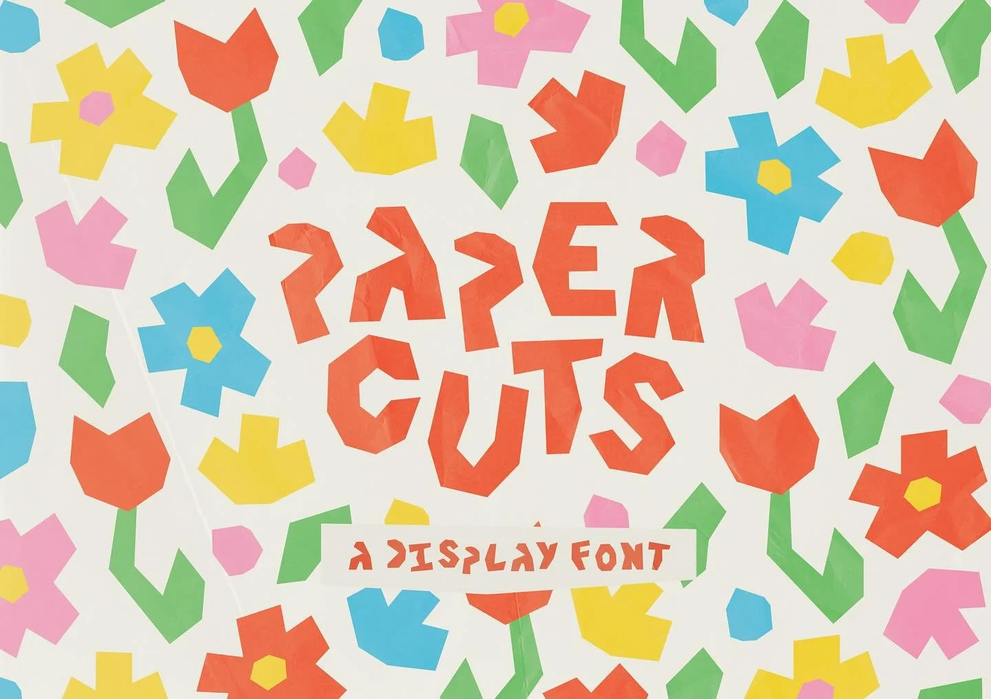 introducing, papercuts! 

technically I finished this font off last year, but I&rsquo;ve finally gotten around to upgrading it and using it in some examples! made to resemble how you might carelessly cut something from paper, papercuts is designed fo