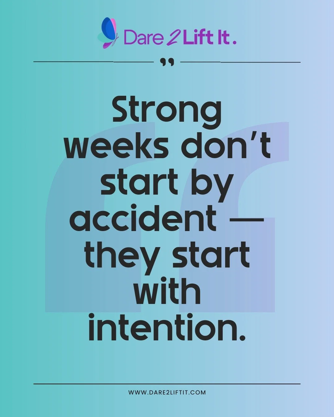 Every Monday is a blank page. 
What you choose today writes the story for your week.

A strong week doesn&rsquo;t just happen&mdash;it&rsquo;s built with intention. 
Begin with clarity, act with purpose, and each step will move you closer to your goa